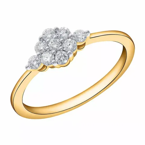 diamant ring i 14  karat guld 0,35 ct