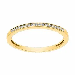 smal diamant guld ring i 14  karat guld 0,07 ct