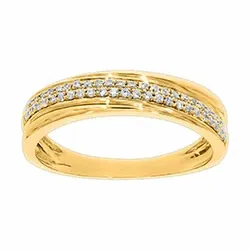 diamantring i 14  karat guld 0,20 ct