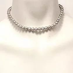 38 cm sötvattenspärlor halsband med sötvattenspärlor.