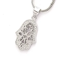 fatimas hand hängen i silver