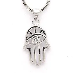 Hamsas hand hängen i silver