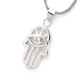 Hamsas hand hängen i silver
