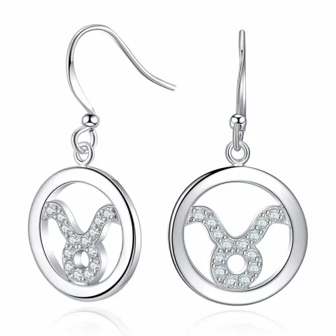 Oxen stjärntecken örhängen i silver