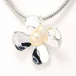 Blommaberlock i silver