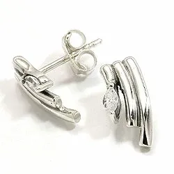 örhängestift i oxiderat sterlingsilver