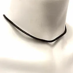 sort bomullssnör i silver 45 cm x