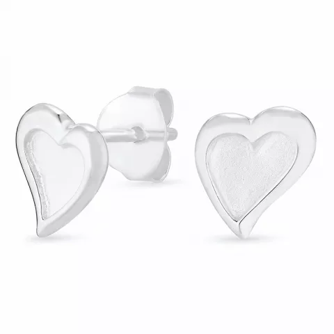 Hjärta örhängestift i silver