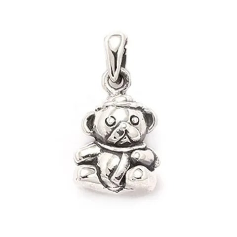 Nalle hängen i oxiderat sterlingsilver