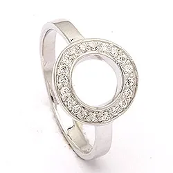 Rund cirkel ring i silver