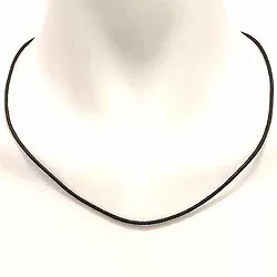 Halsband i sort bomull  x 1,7 mm