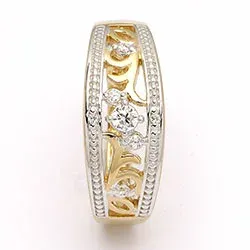 ring i förgyllt silver