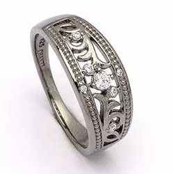 ring i svart rhodinerat silver