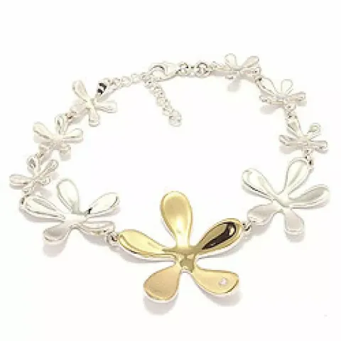 Blommor armband i silver