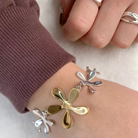 Blommor armband i silver