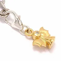 ängel charm i förgyllt silver