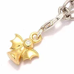 ängel charm i förgyllt silver