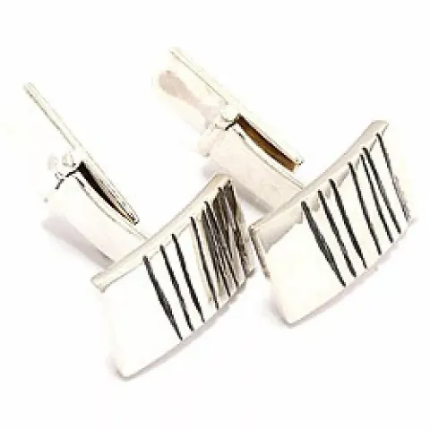 Fyrkantigt manschettknappar i silver