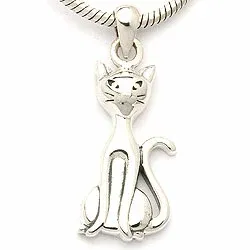 Katter hängen i silver