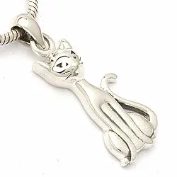 Katter hängen i silver