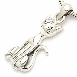 Katter hängen i silver