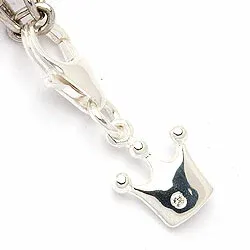 Krona charms till armband i silver