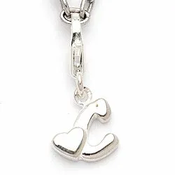 Bokstav c charm i silver
