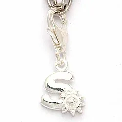 bokstav s charm i silver