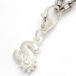 bokstav s charm i silver