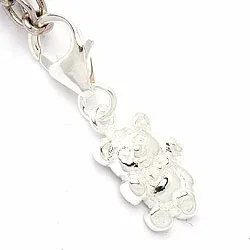 Nalle charm i silver