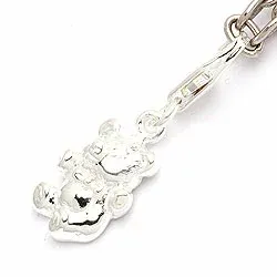 Nalle charm i silver