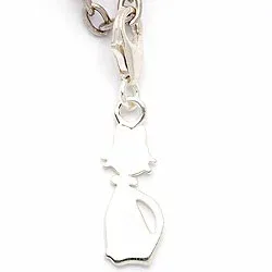 katt charm i silver 