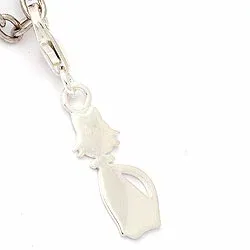 katt charm i silver 