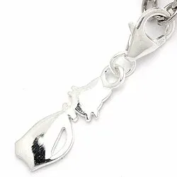 katt charm i silver 