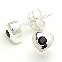 Hjärta örhängestift i silver