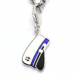 Studentmössa charm i silver