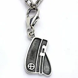 Studentmössa charm i oxiderat sterlingsilver 