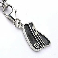 Studentmössa charm i oxiderat sterlingsilver