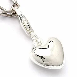 hjärta charms i silver