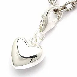hjärta charms i silver