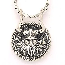 Runt vikinga hängen i oxiderat sterlingsilver