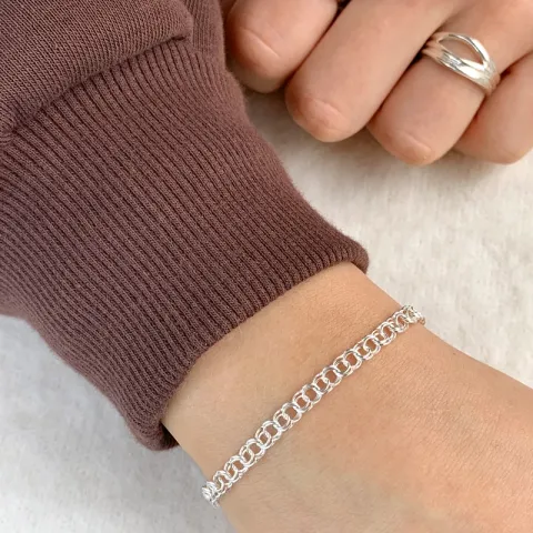 äkta armband i silver x 3,8 mm