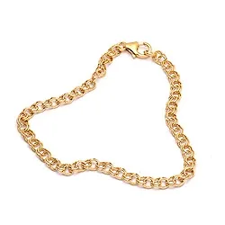 äkta armband i förgyllt silver x 3,8 mm