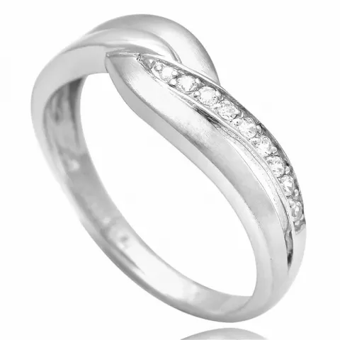 Förtjusande vit zirkon ring i silver