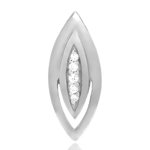 zirkon hängen i silver