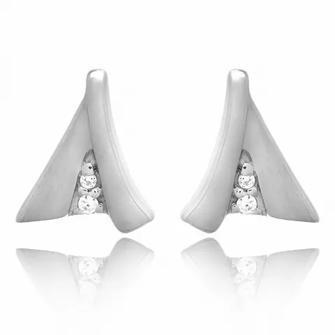 trekantigt örhängen i silver