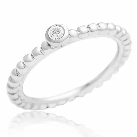 kula zirkon ring i silver