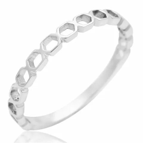 strukturerad ring i silver