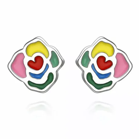 Blommor örhängen i silver