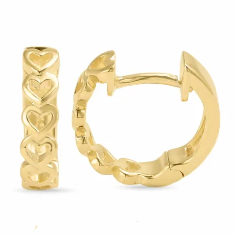 14 mm hjärta creol i förgyllt silver